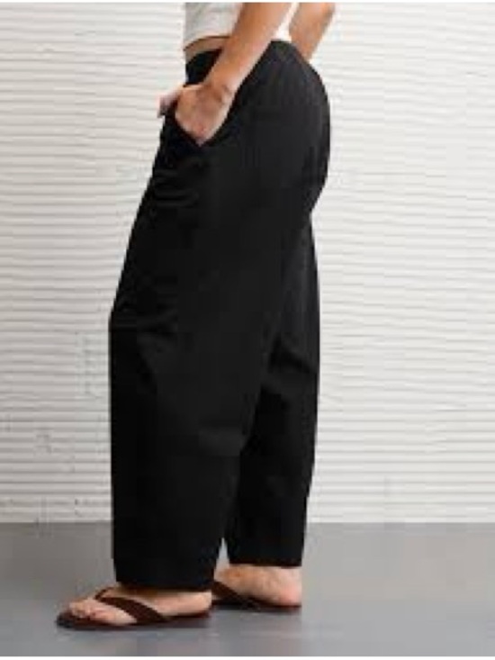 twik Pants - twik Black Wide-Leg WoMen's Chinos